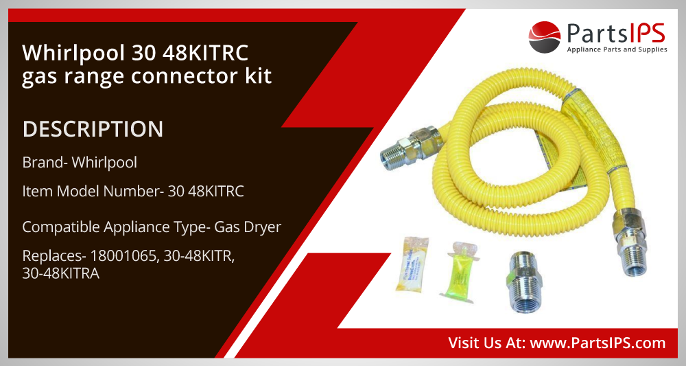 Whirlpool 30 48KITRC gas range connector kit